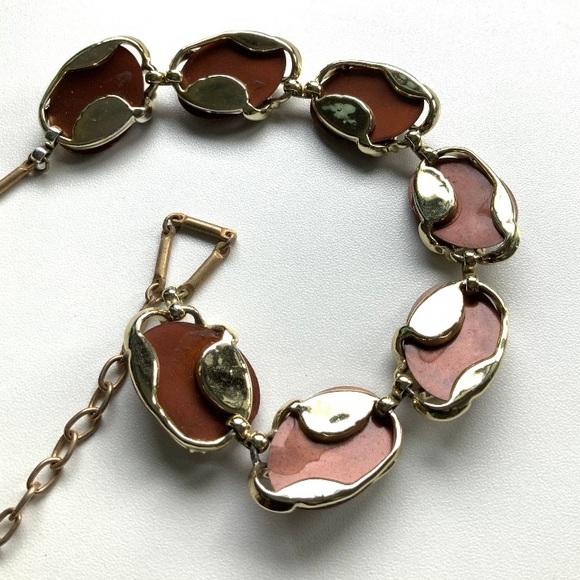 VTG Mid Century Chocolate Bronze Thermoset Choker - Picture 5 of 5